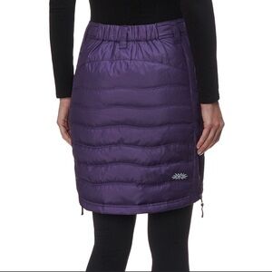 Skhoop Down Title Nine Convection Women's Purple Puffer Skirt L blueberry purple